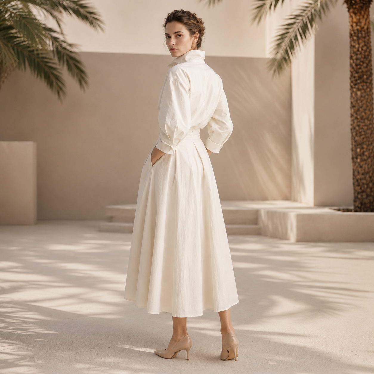 Laverne - Elegantes, locker sitzendes Midikleid