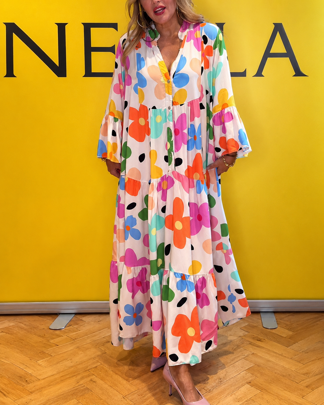 Zaviana - Stilvolles, fließendes Kleid
