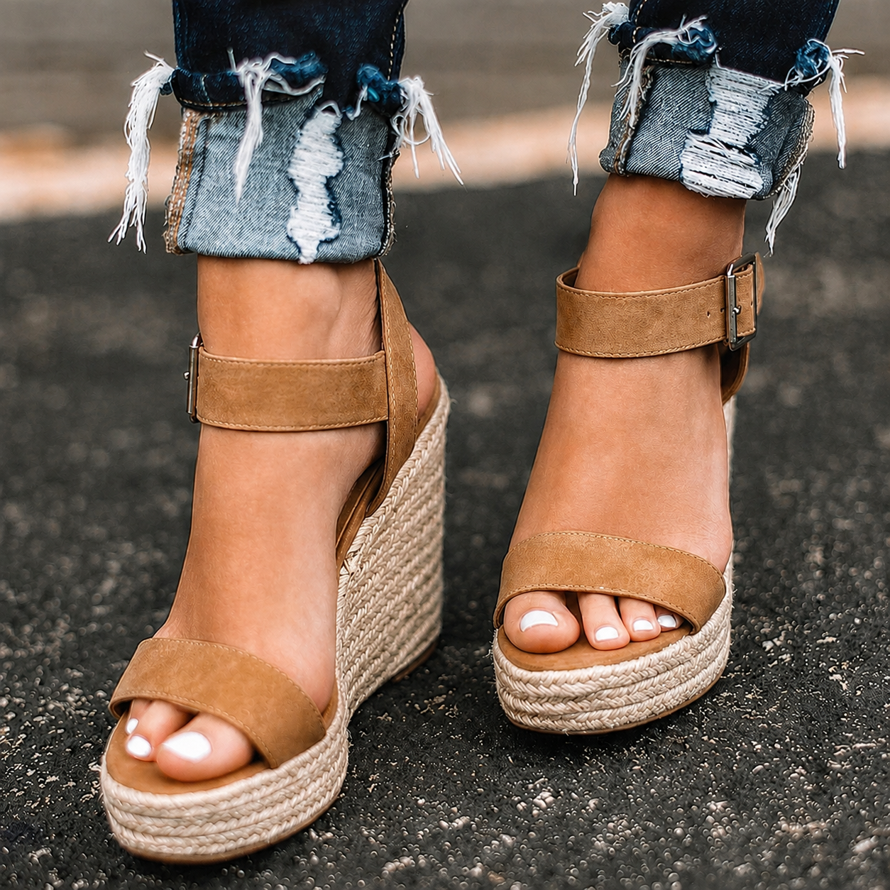 Laquita - Elegante Keilsandalen