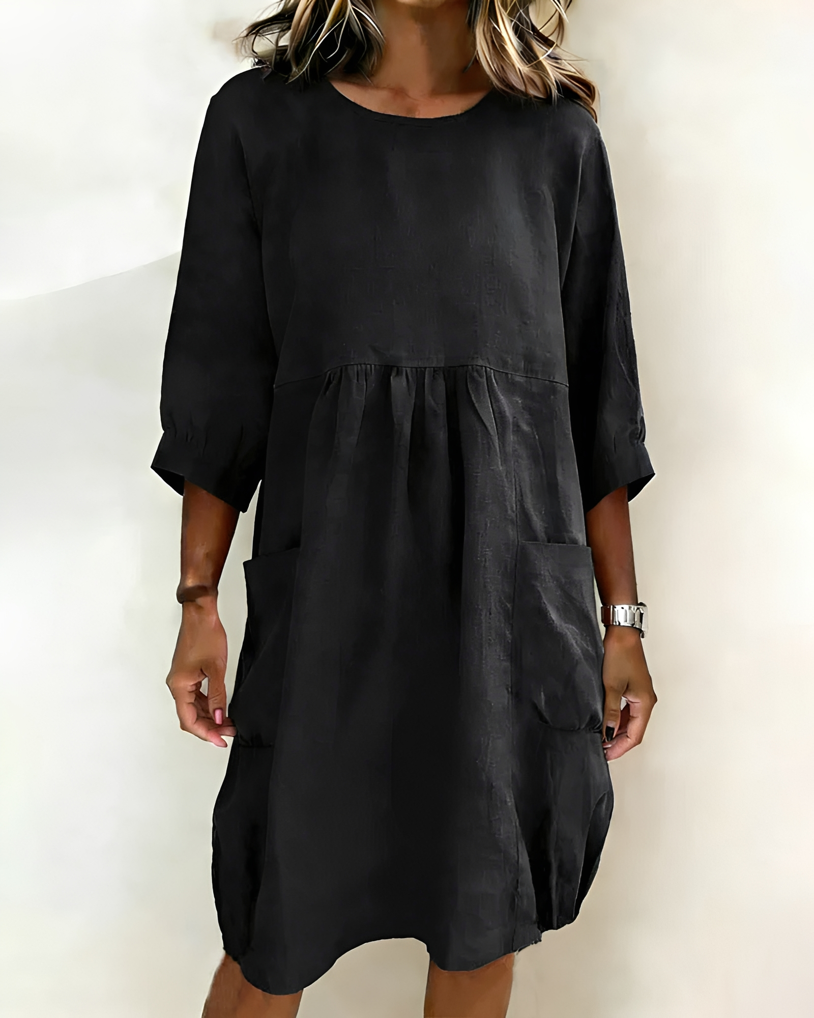 Shadia - Lockeres Lässiges Midikleid