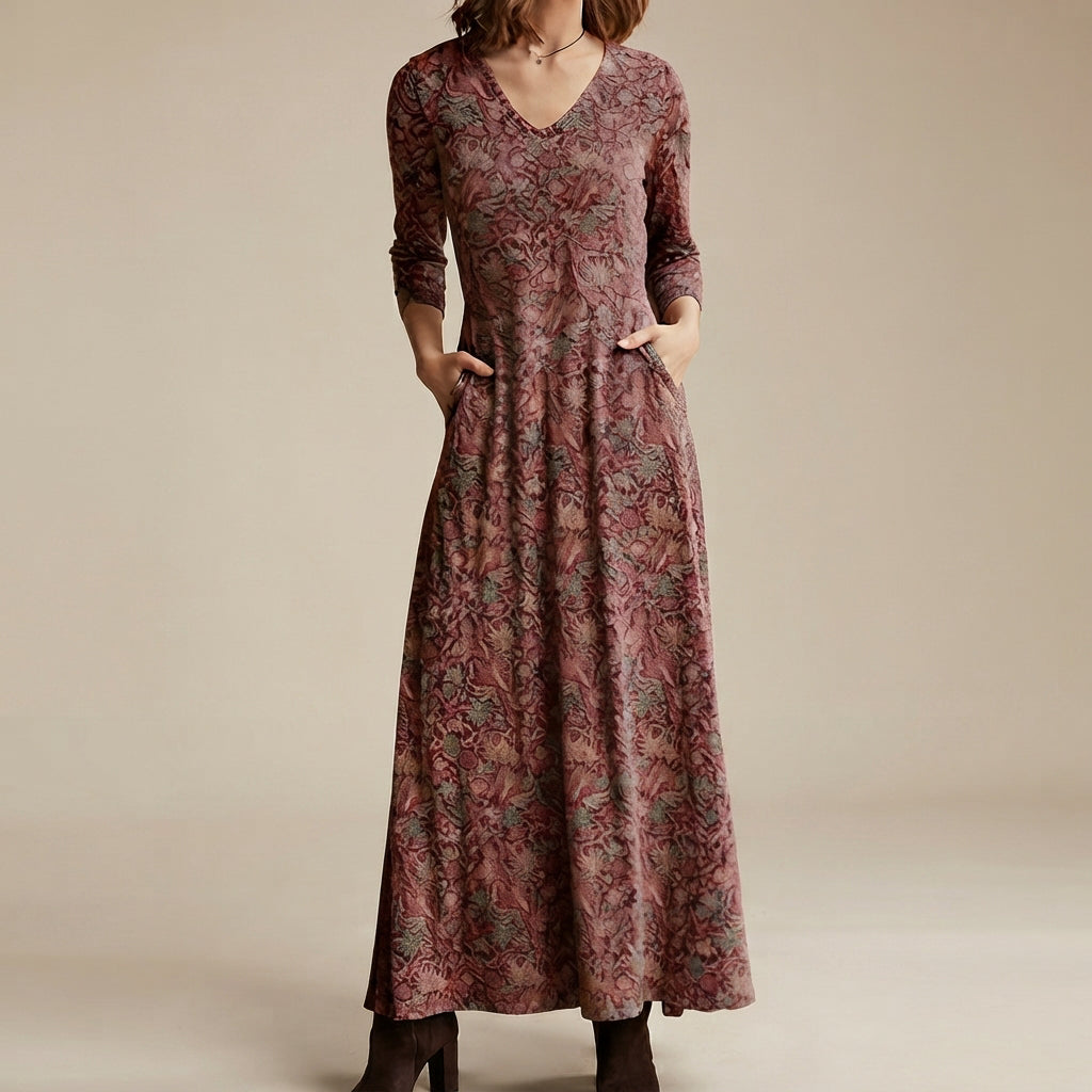 Adeline - Retro-Kleid mit langen Ärmeln