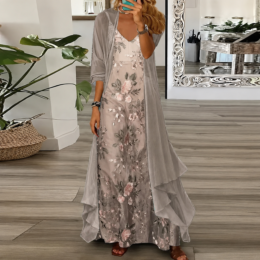 Derivia - Stilvolles Zweiteiliges Maxi-Kleid