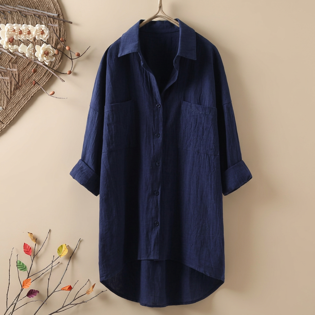 Jacient - Locker sitzendes Button-Down-Hemd