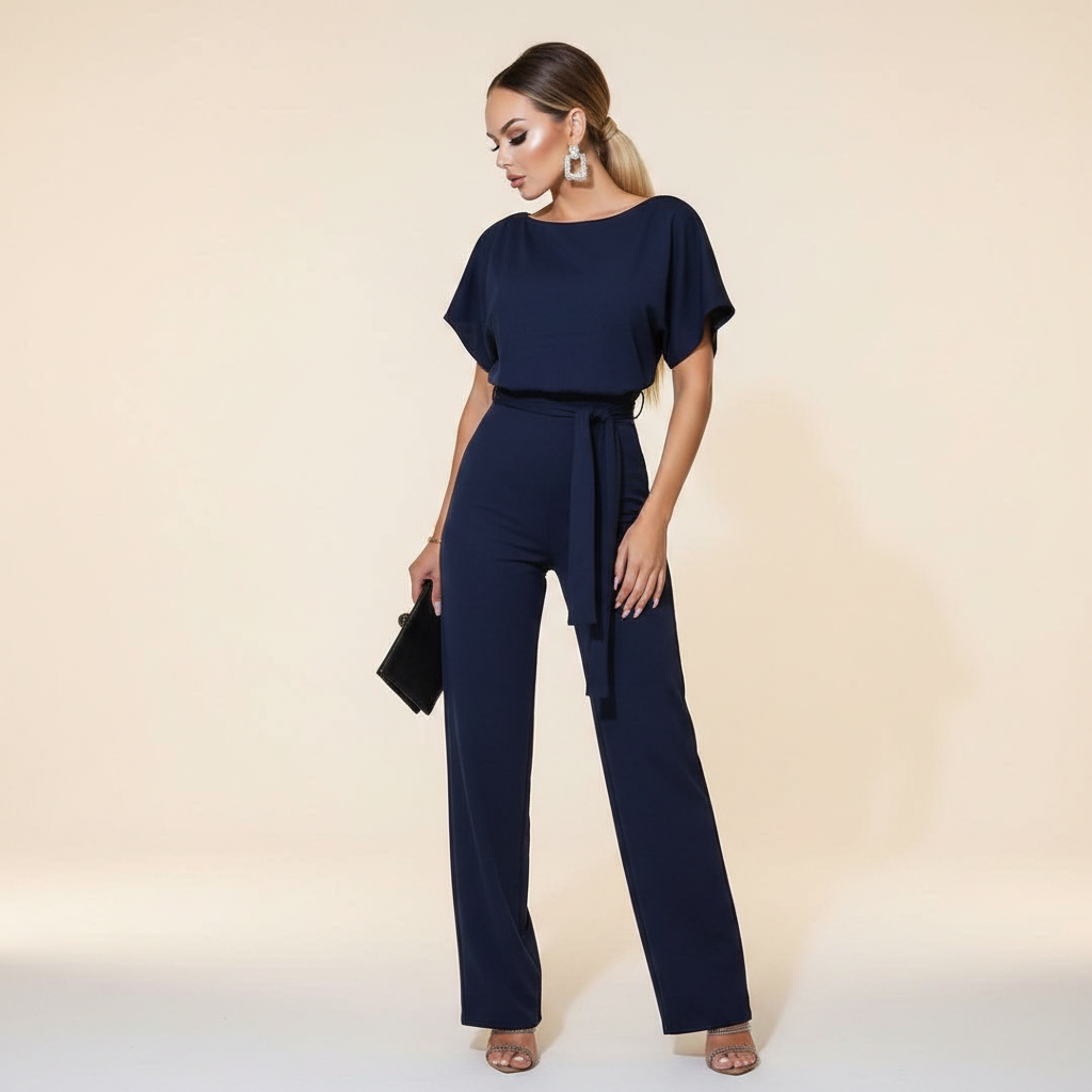 Eunise - Eleganter Jumpsuit mit Gürtel