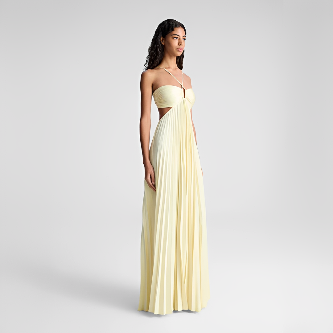Sienna - Schickes langes Kleid mit Falten
