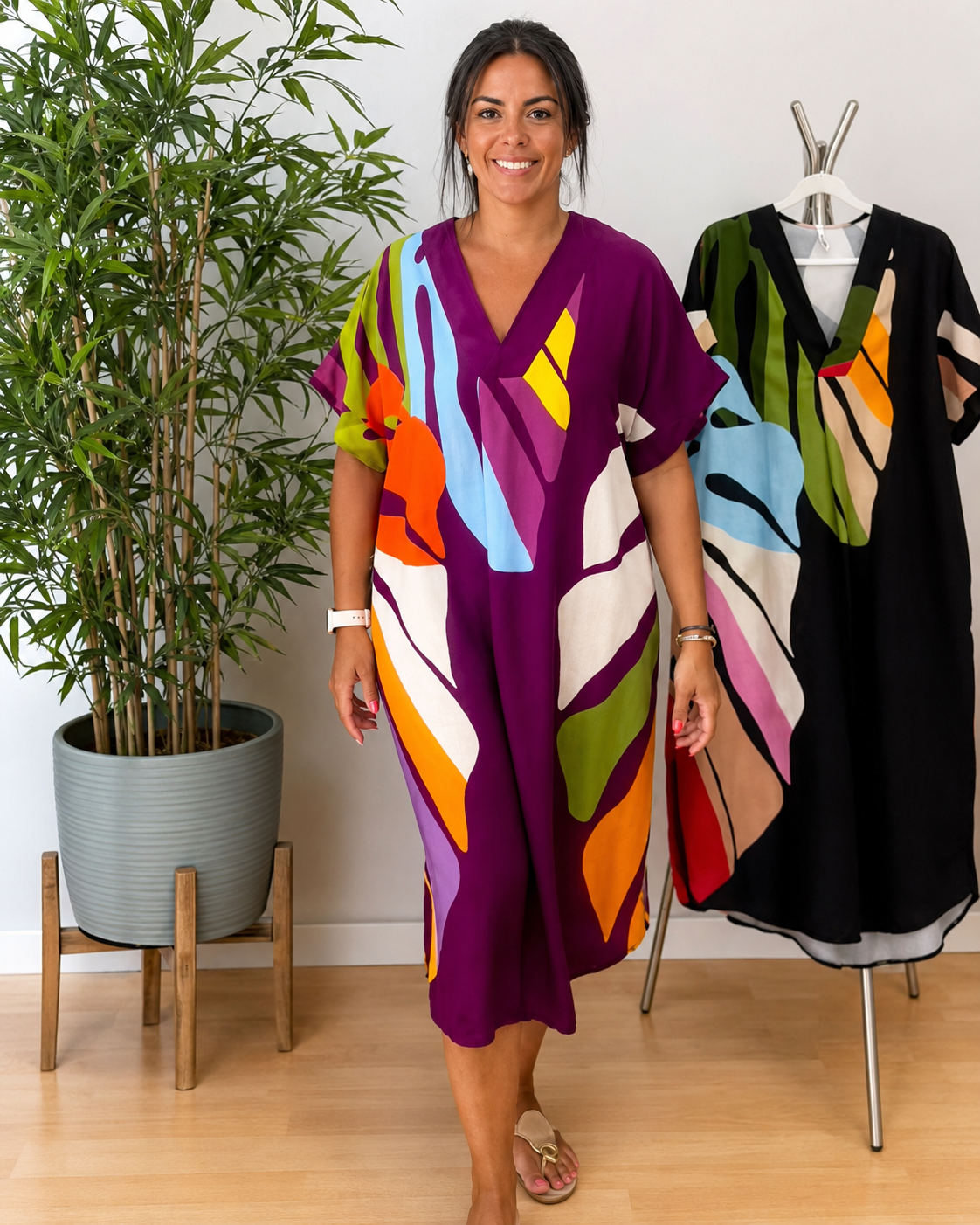 Curlene - Schickes Weites Midikleid