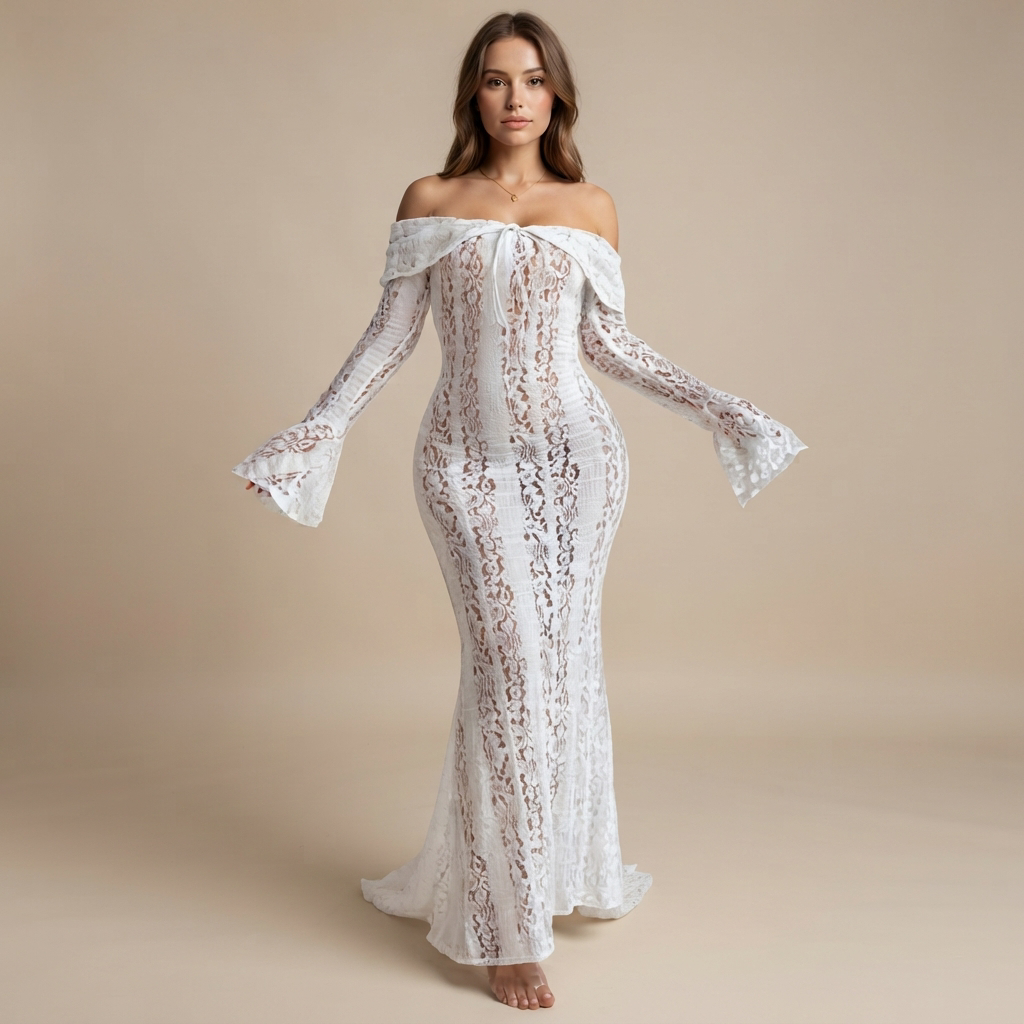 Juliana - Elegantes Schnür-Maxikleid