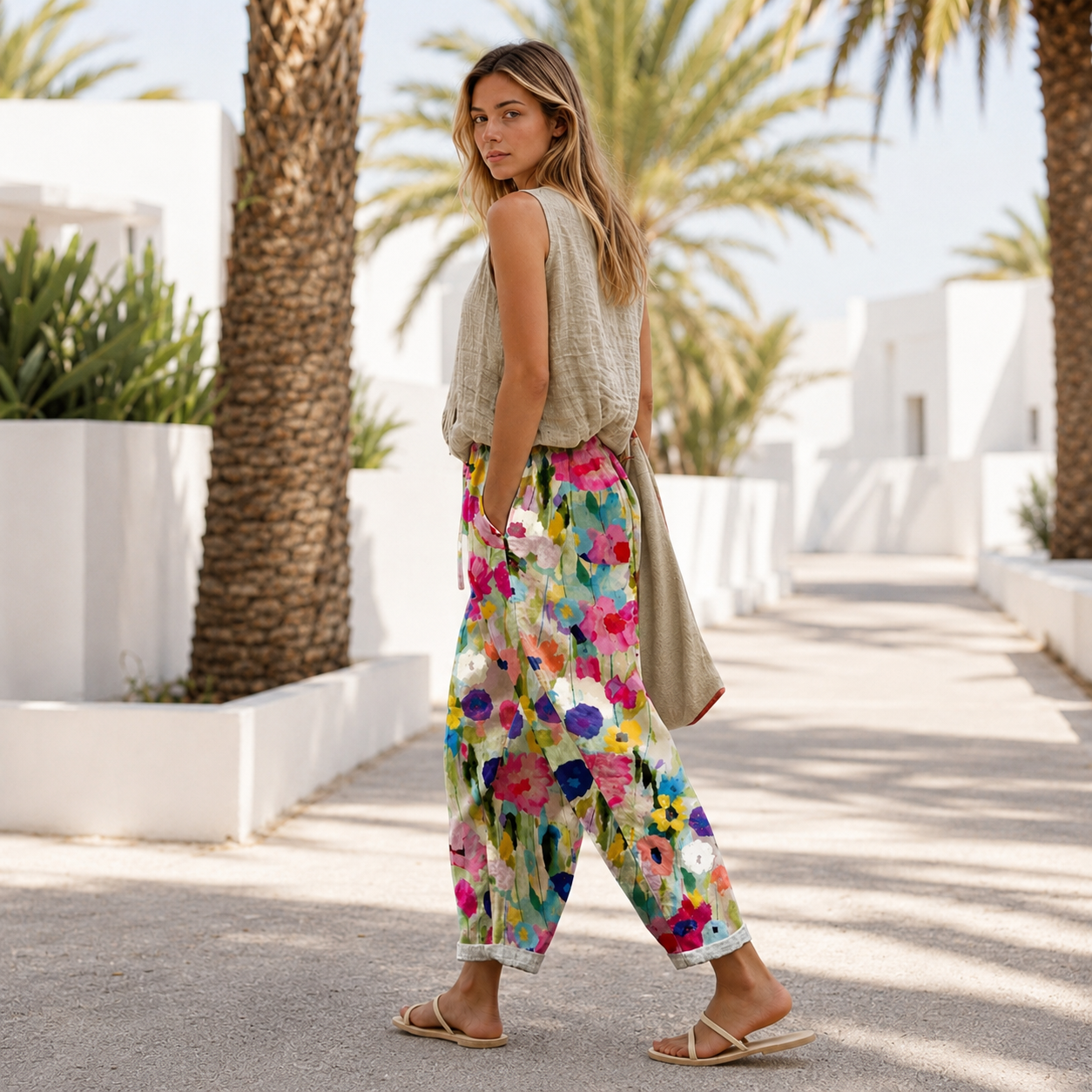 Kheyri - Leichte Blumenhose