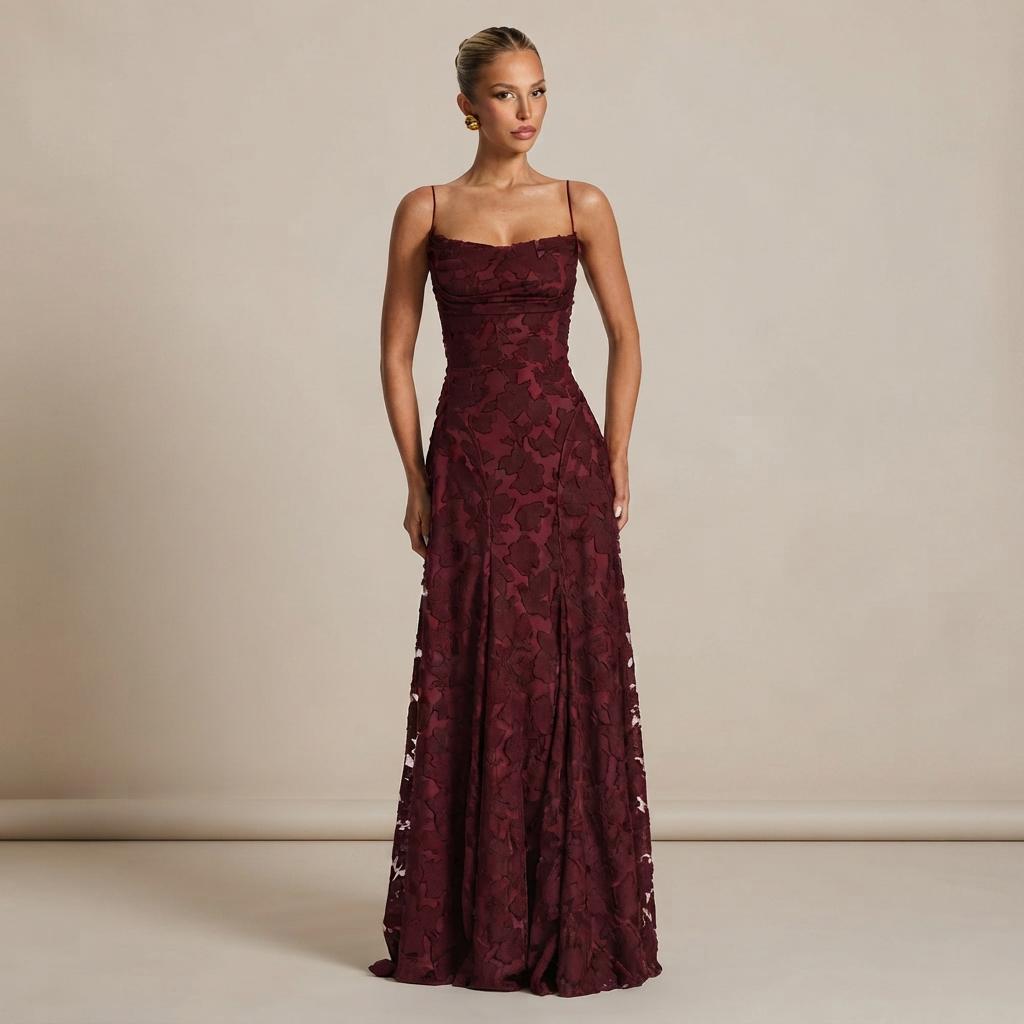 Helena - Elegantes rückenfreies Maxikleid