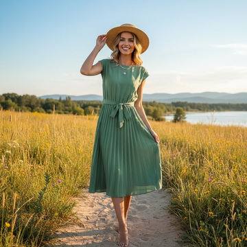 Jelica - Elegantes Midikleid mit Falten