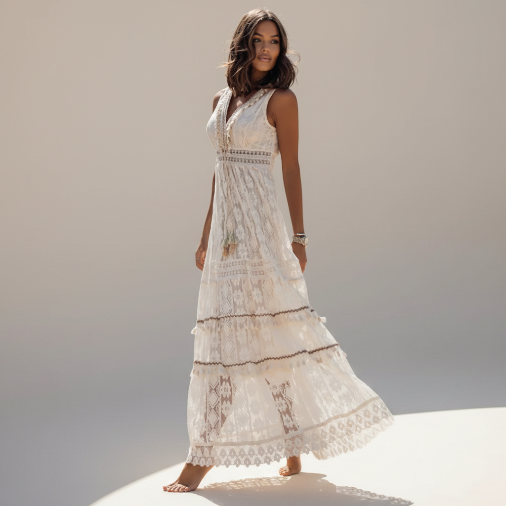 Barbarra - Stilvolles Kleid mit hohem Bund