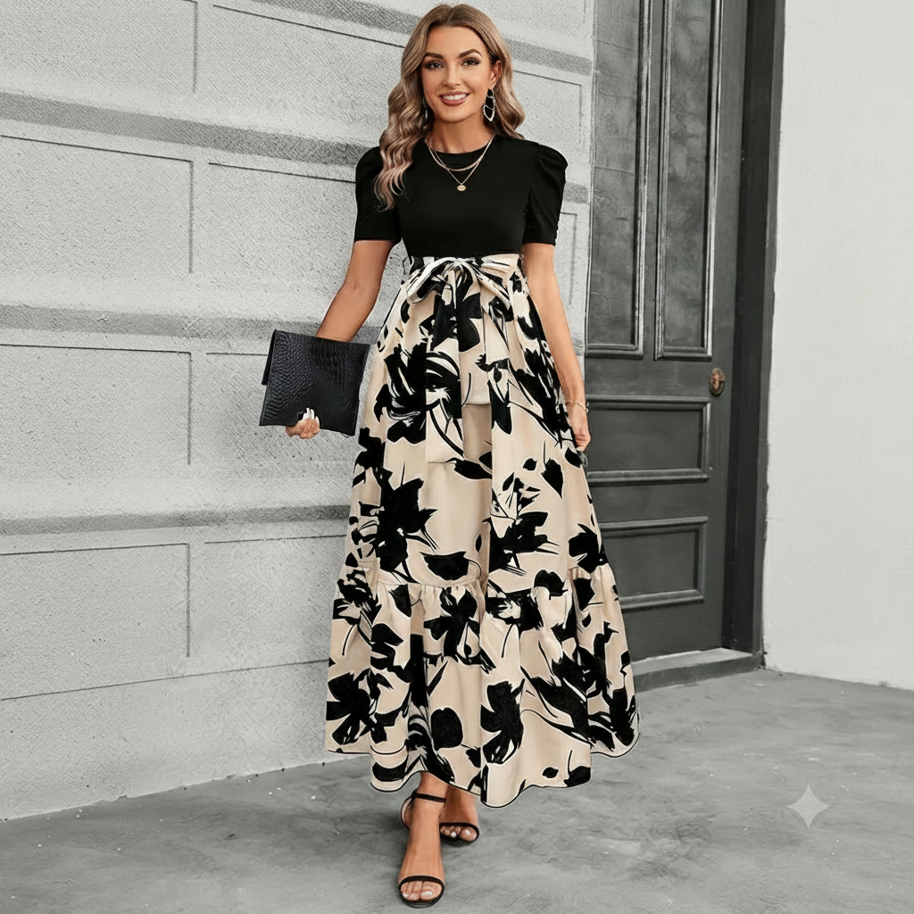 Astrid - Stilvolles Kleid mit Blumenmuster