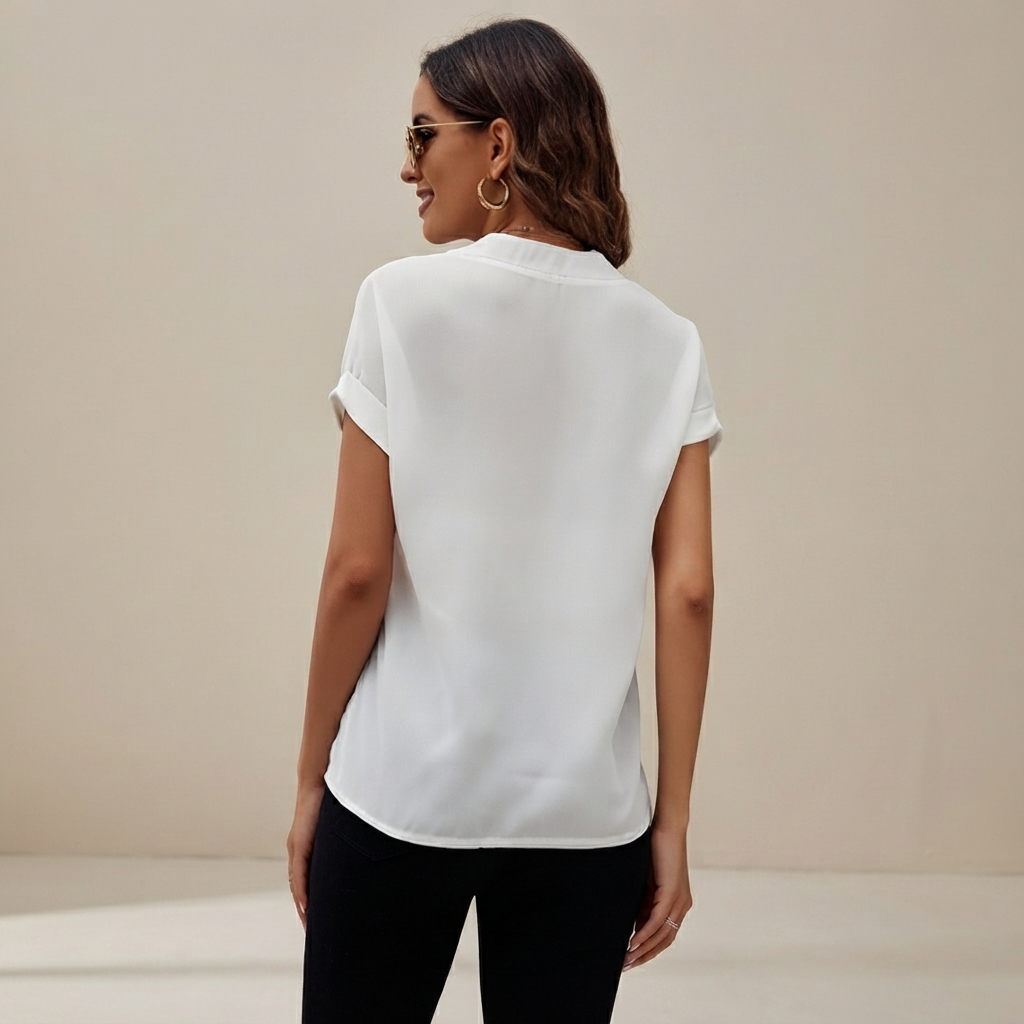 Anissa - Lässige V-Ausschnitt Bluse