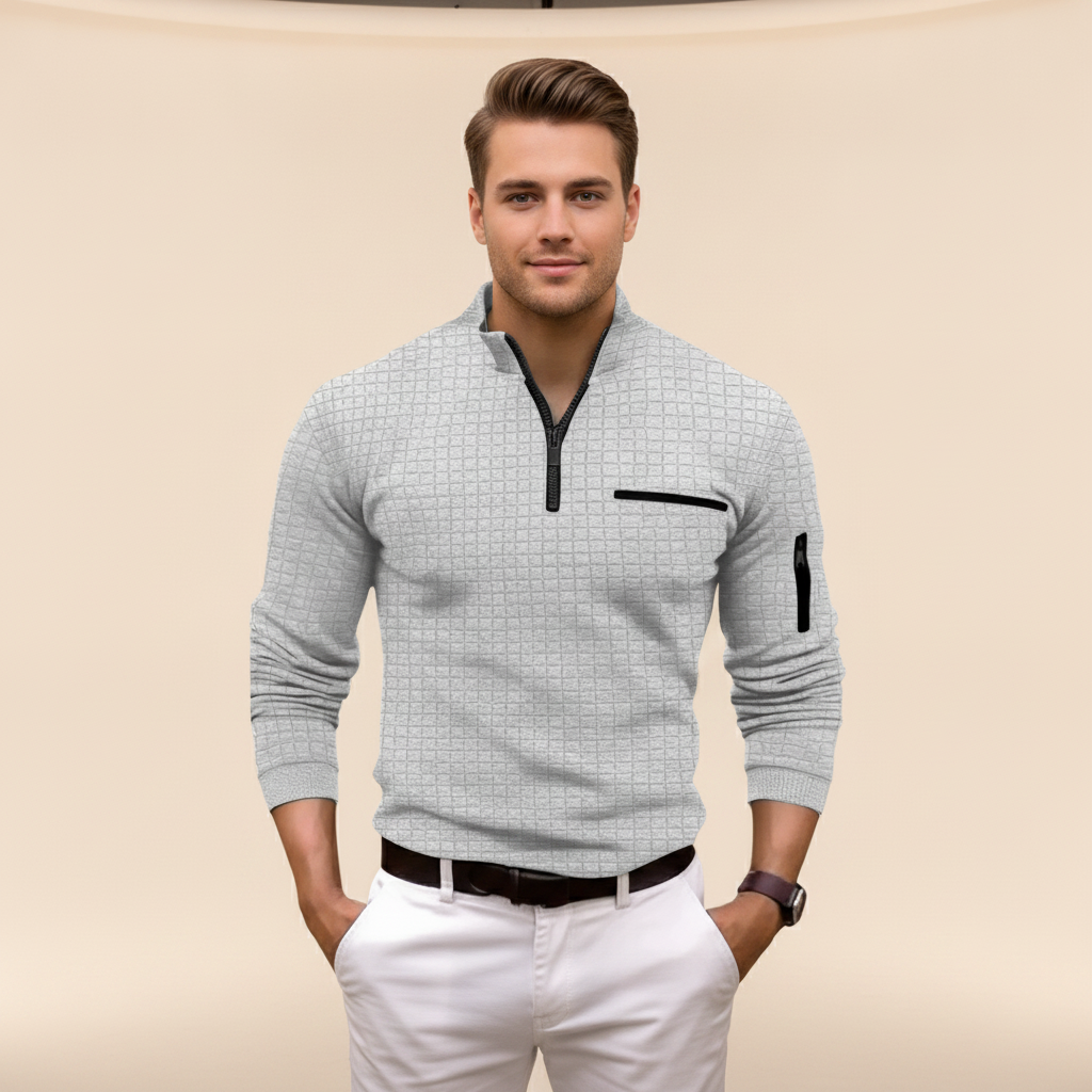 Andrey - Schickes Half-Zip-Shirt