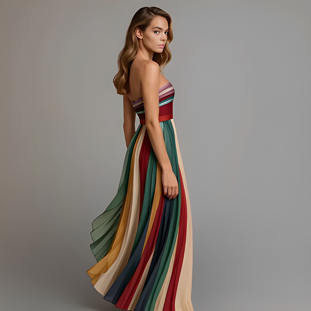 Gracelyn - Stilvolles Tube Top Maxi Kleid