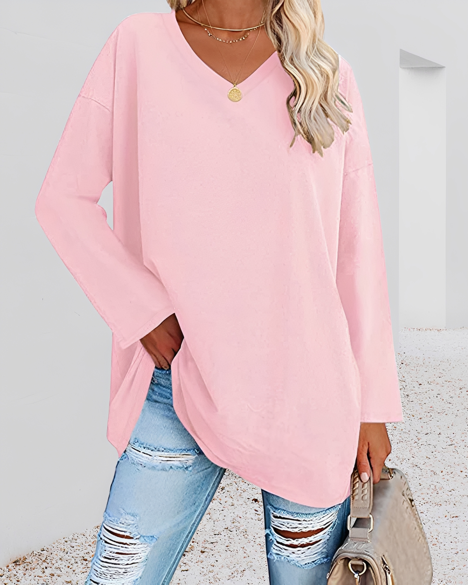 Kendra - Modisches V-Ausschnitt-Shirt mit lockerer Passform