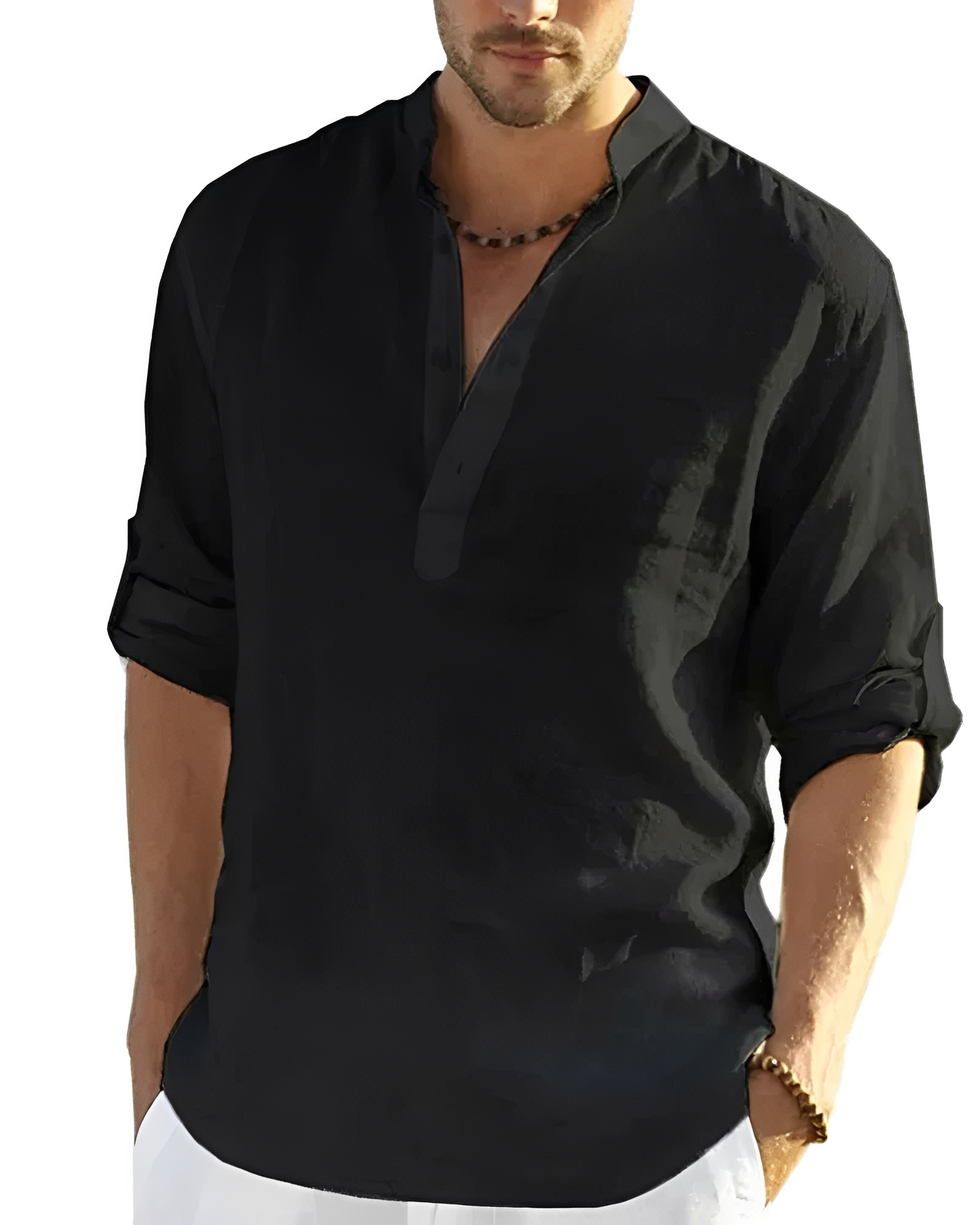 Tristan - Bequemes Shirt mit V-Ausschnitt