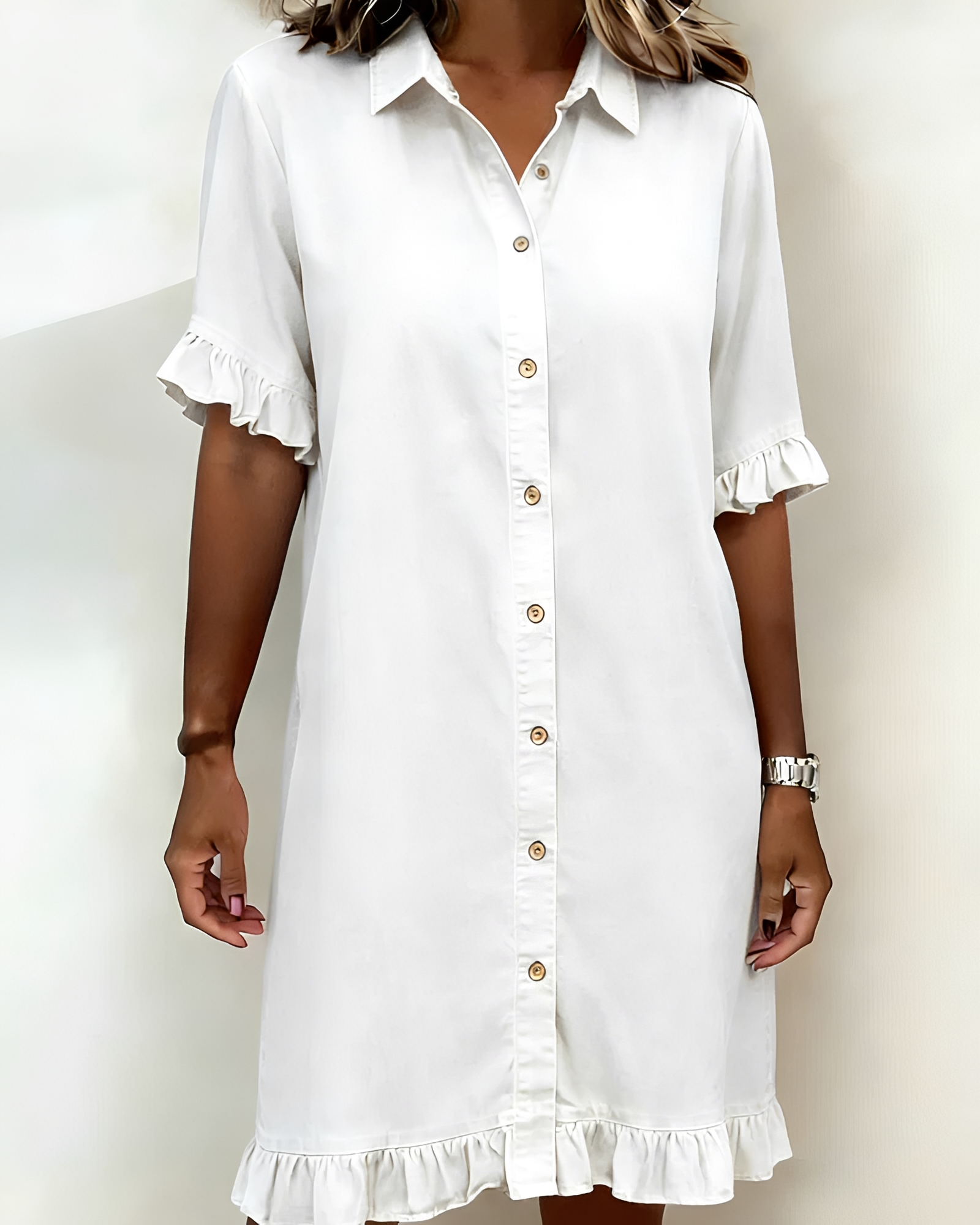 Priscilla - Elegantes Kleid mit Knopfleiste