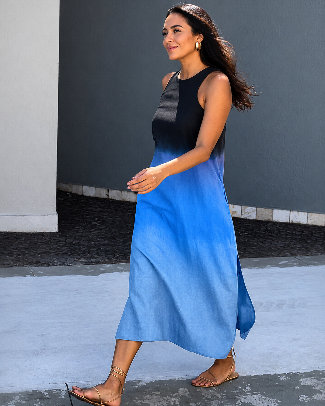 Matilde - Elegantes ärmelloses Midikleid