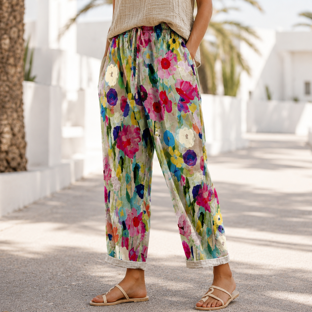 Kheyri - Leichte Blumenhose