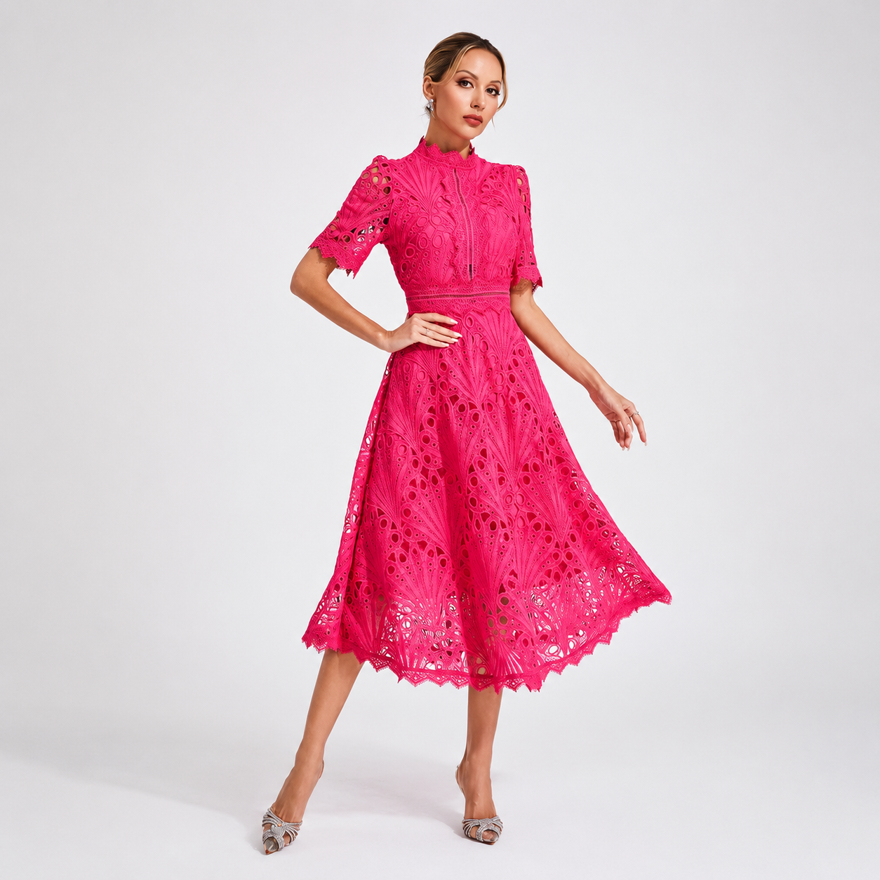 Hallie - Modisches Midi Kleid