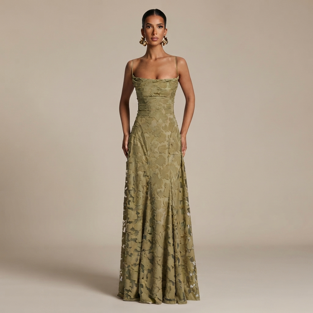 Helena - Elegantes rückenfreies Maxikleid