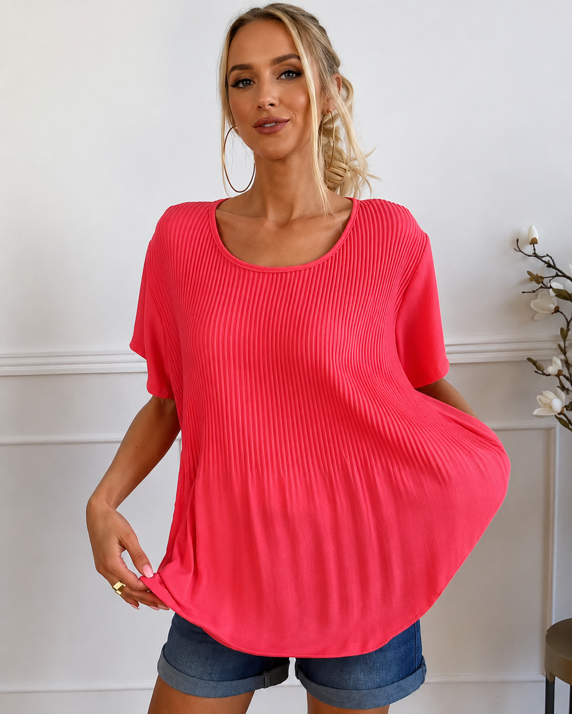 Rainelda - Stilvolle Plissee-Bluse