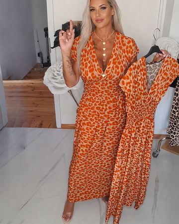 Dyshelle - Elegantes Boho-Kleid mit V-Ausschnitt
