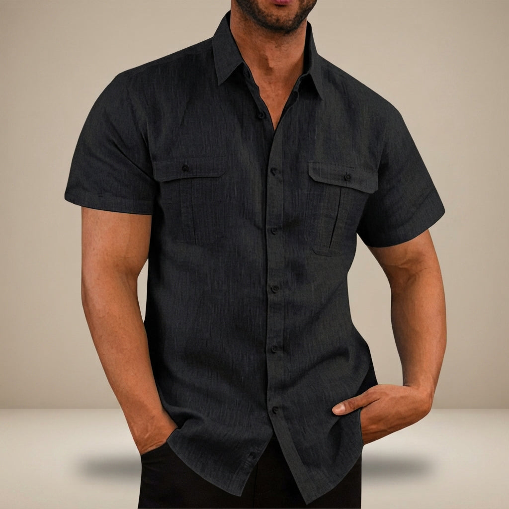Lewys - Lässiges Button-Down-Poloshirt