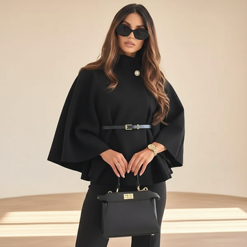 Lindsey - Elegante Jacke mit Gürtel und Fledermausärmeln