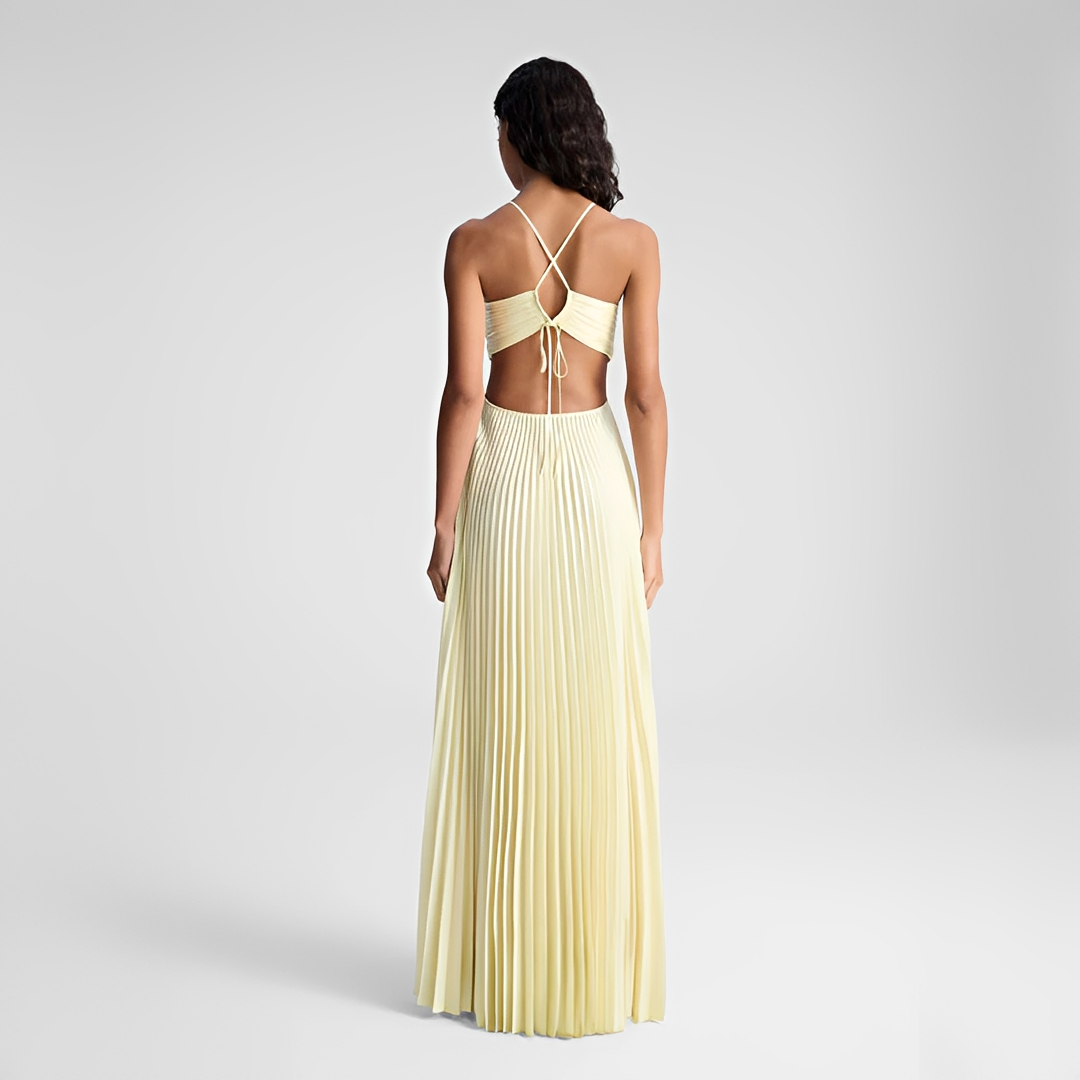 Sienna - Schickes langes Kleid mit Falten