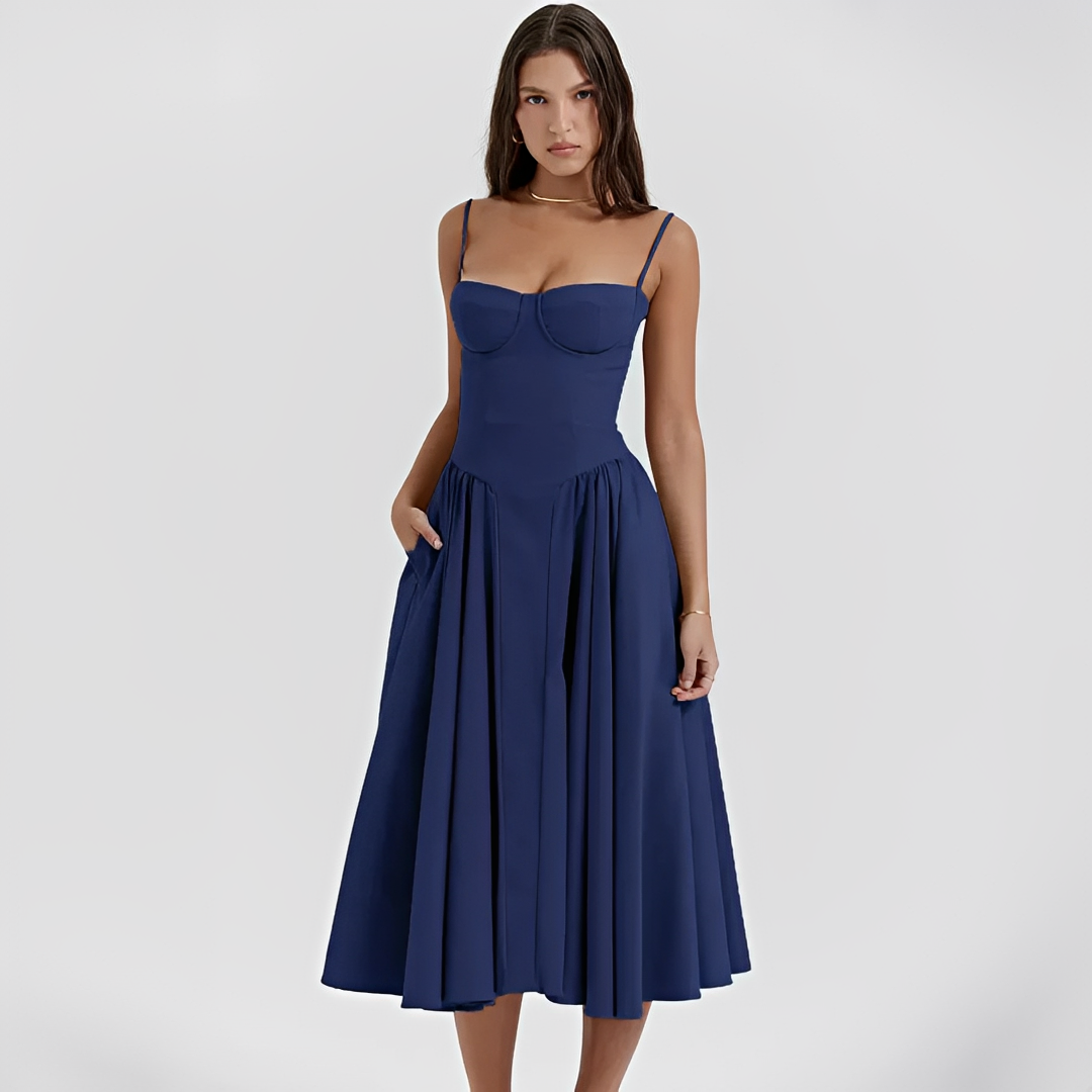 Michaela - Stilvolles und elegantes Kleid in Midi-Länge