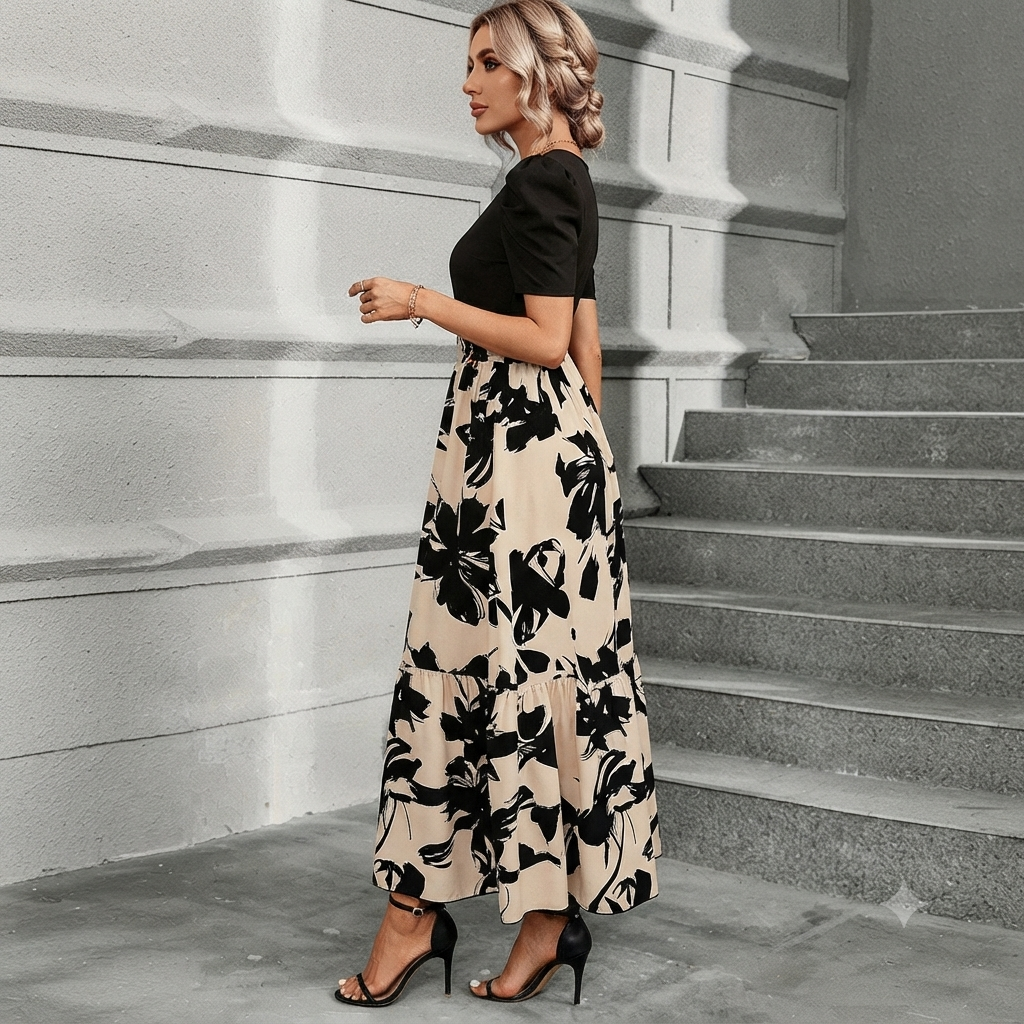 Astrid - Stilvolles Kleid mit Blumenmuster