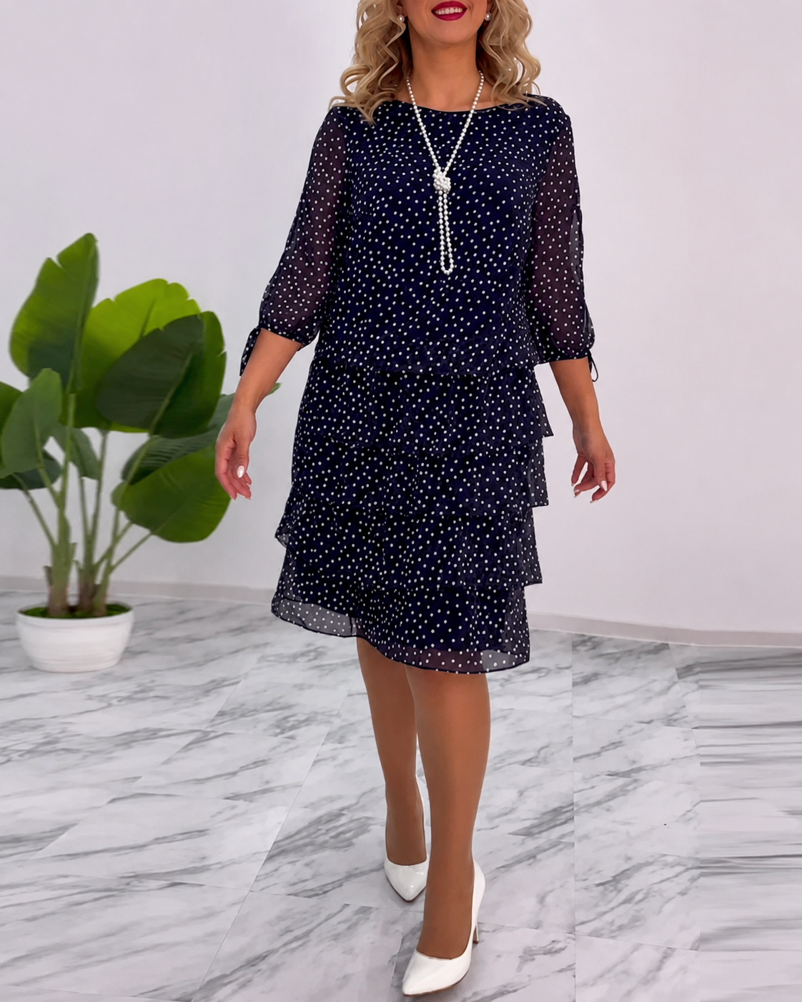 Bezia - Schickes Midi-Kleid mit Schichten