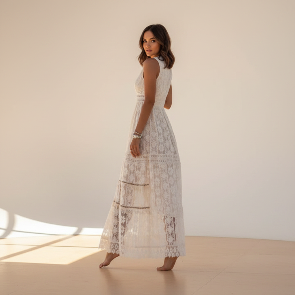 Barbarra - Stilvolles Kleid mit hohem Bund