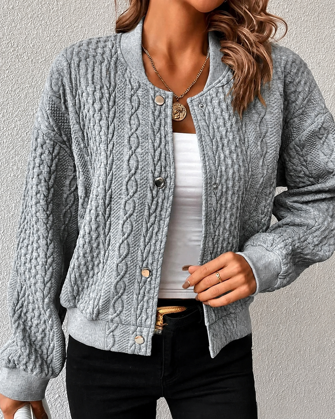 Kymbrea - Bequeme Jacke mit Knöpfen