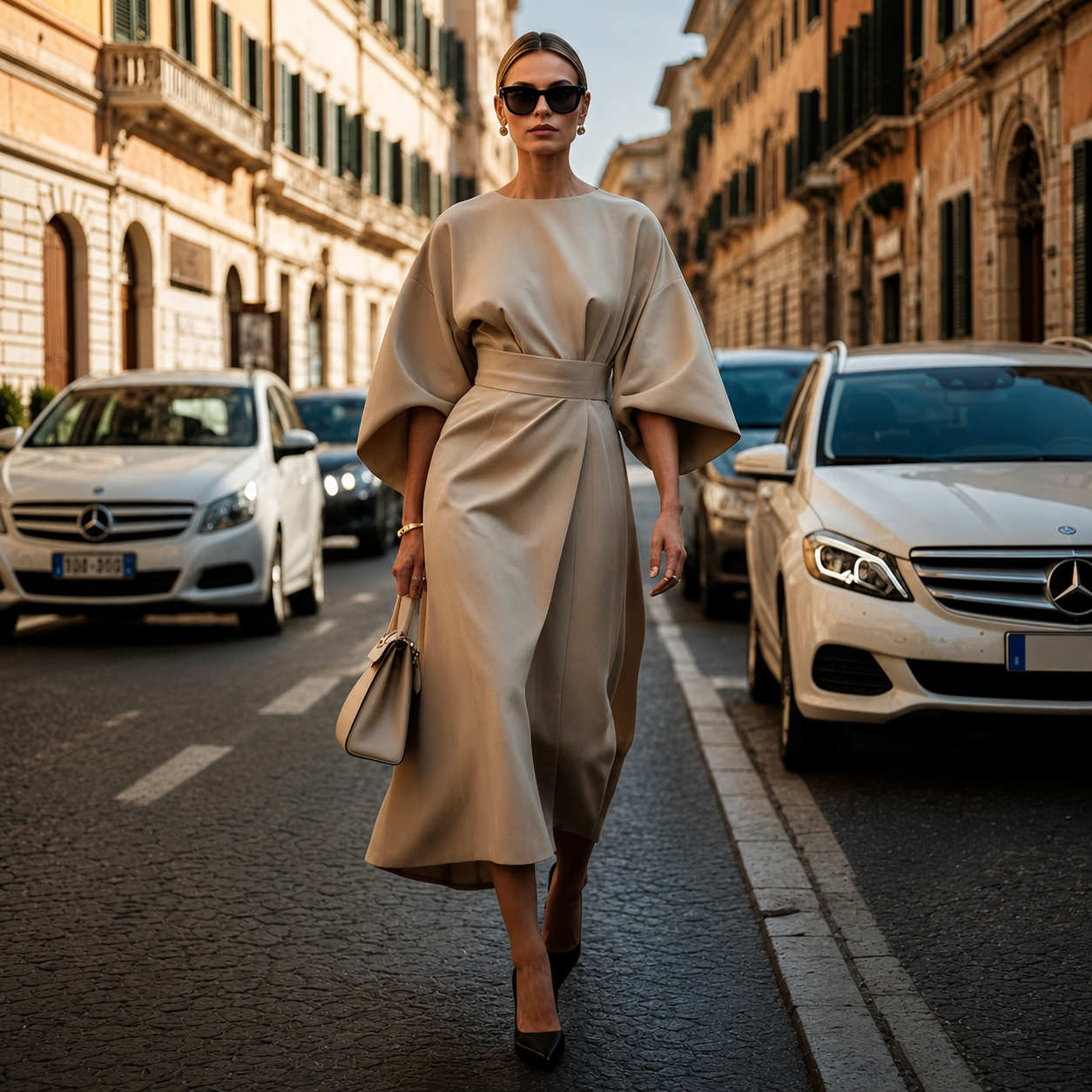 Sonia - Elegantes Kleid mit markanten Ärmeln