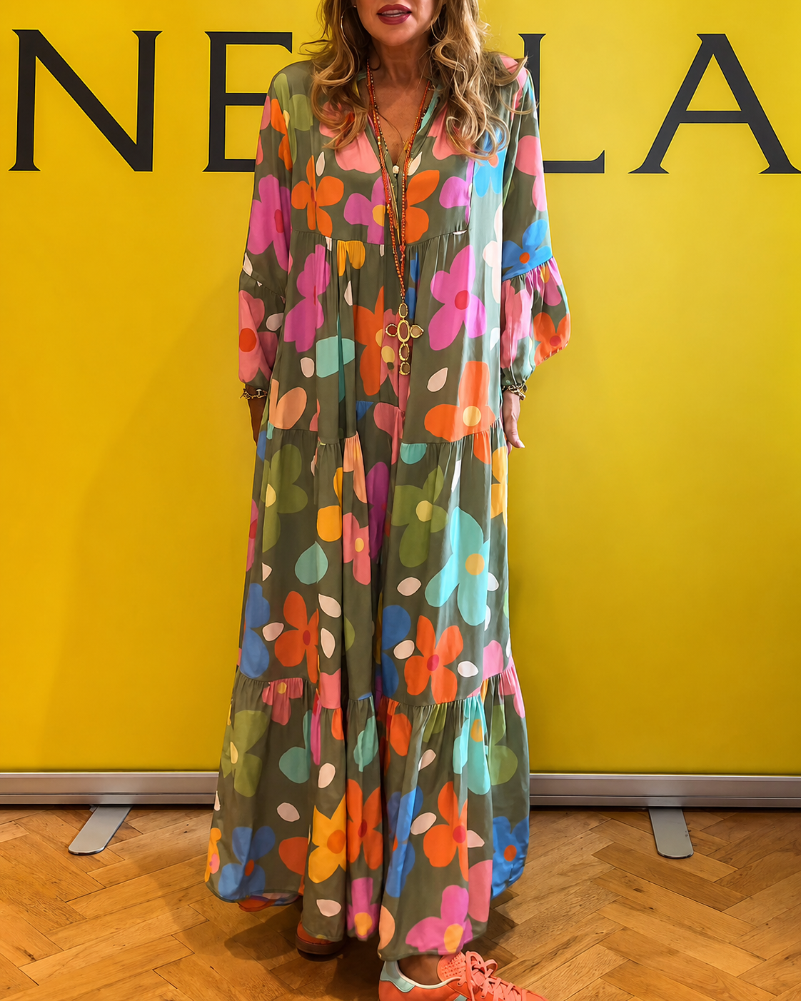Zaviana - Stilvolles, fließendes Kleid