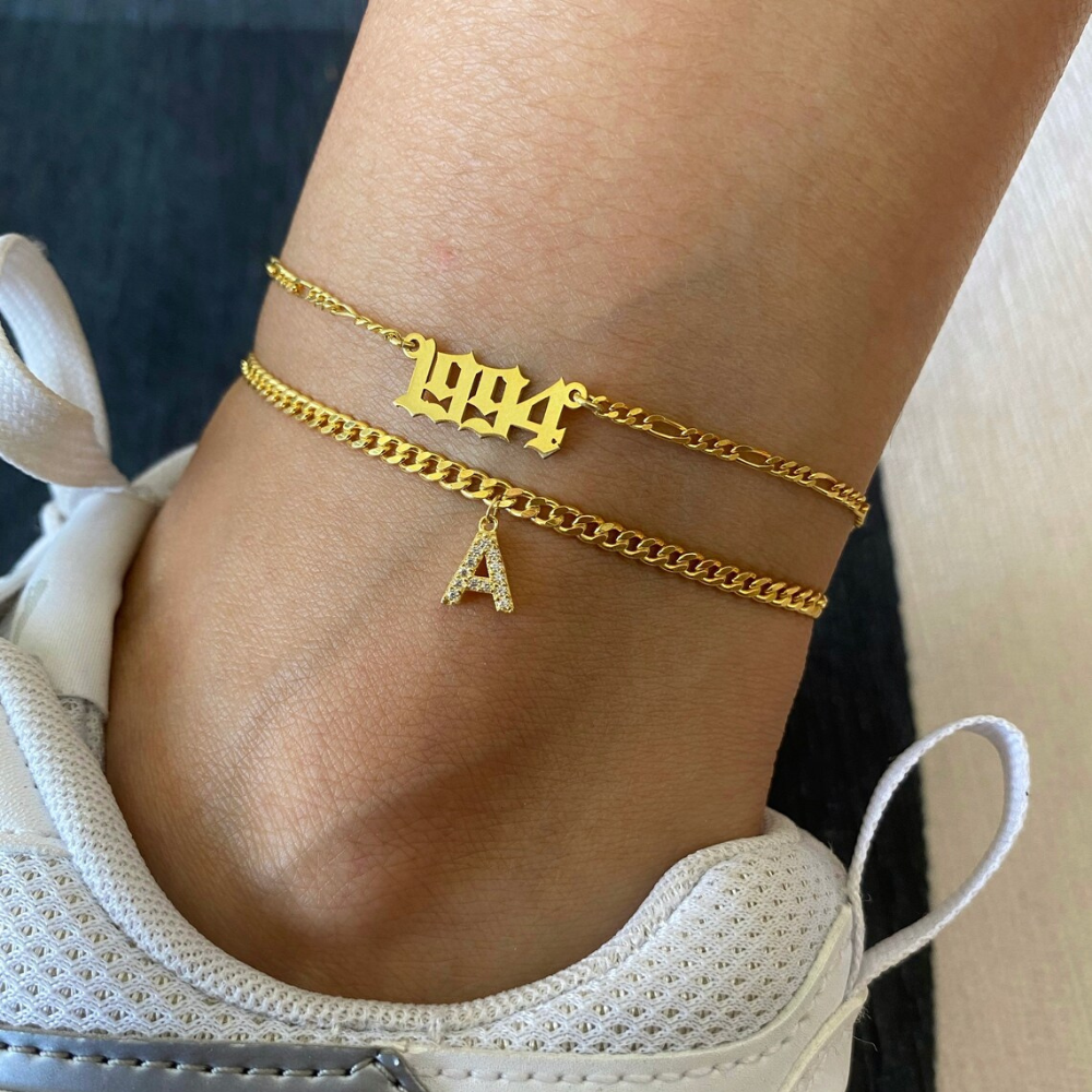 Knöchelarmband mit deiner Initiale