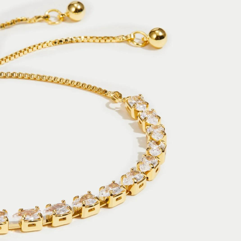 Goldenes Kristallarmband - Variierbares Kristallarmband