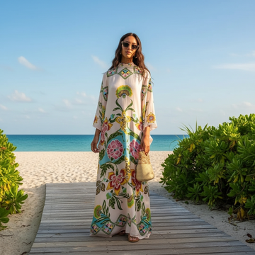 Kymbrea - Elegantes, locker geschnittenes Maxi-Kleid