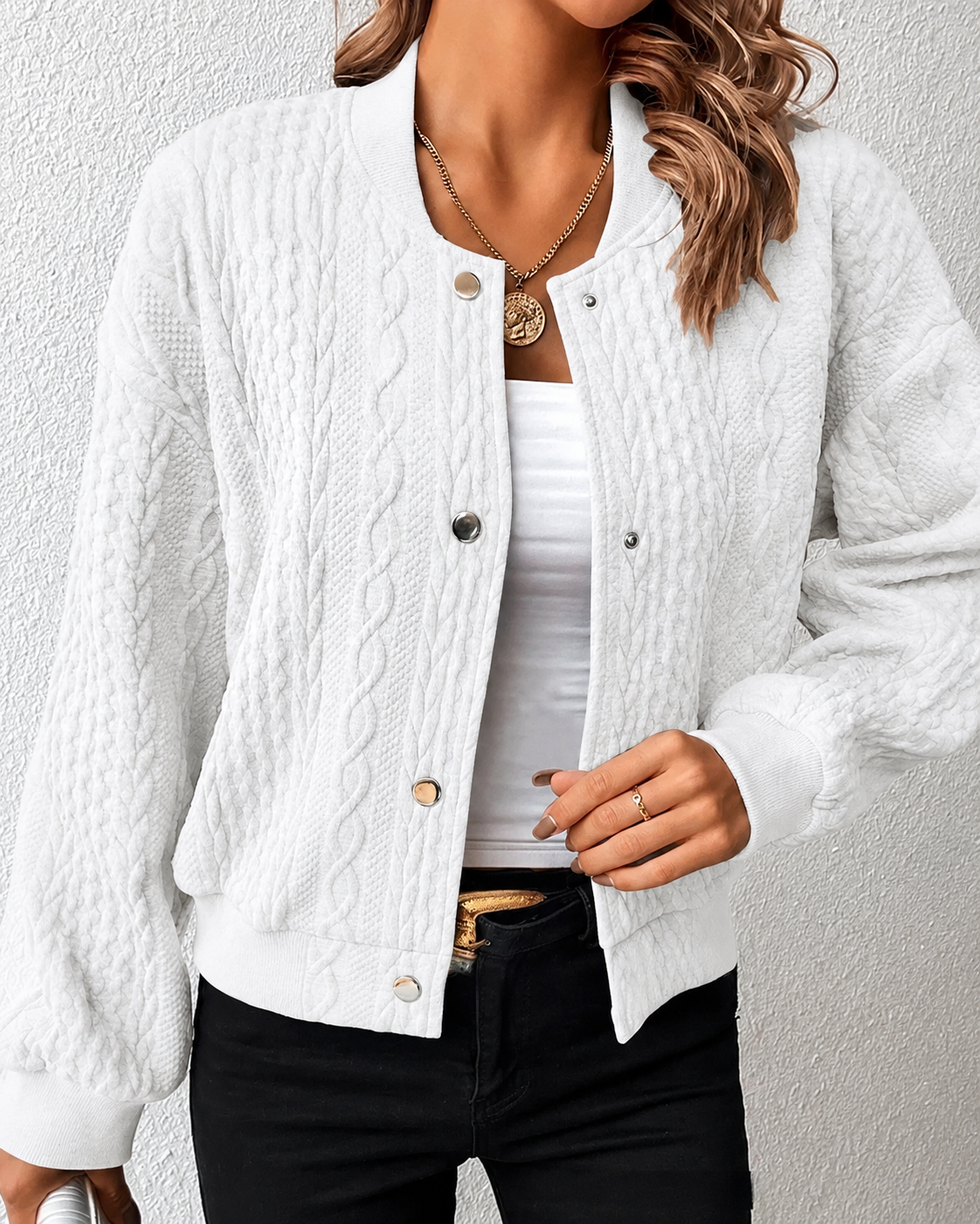 Kymbrea - Bequeme Jacke mit Knöpfen