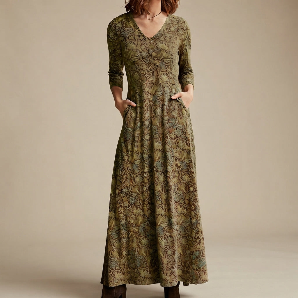 Adeline - Retro-Kleid mit langen Ärmeln