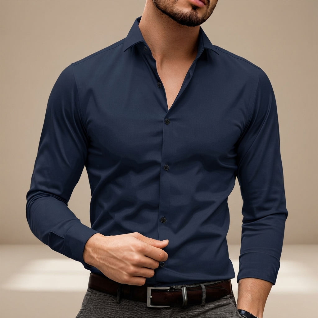 Percy - Lässiges Langarm-Poloshirt