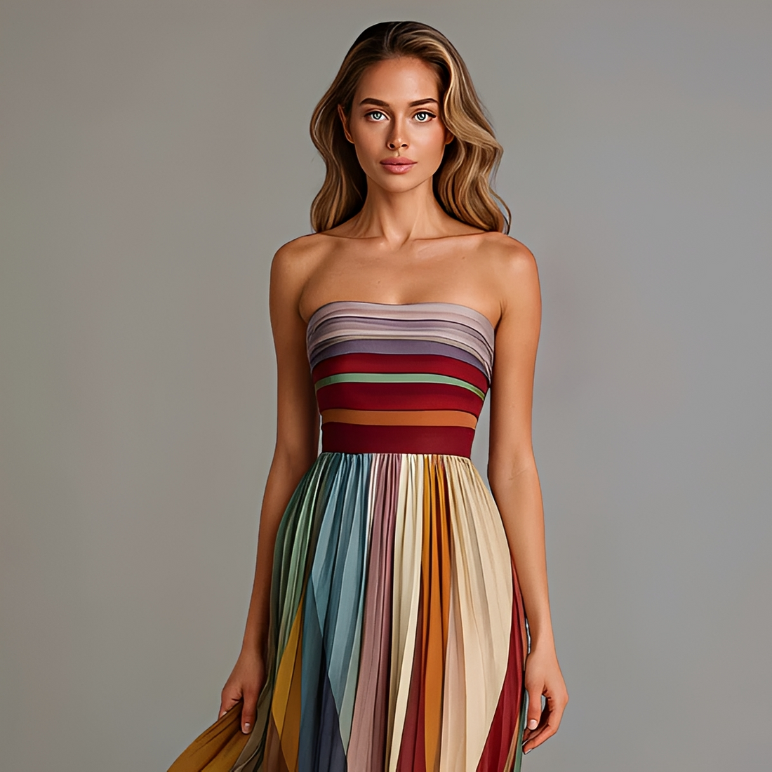 Gracelyn - Stilvolles Tube Top Maxi Kleid