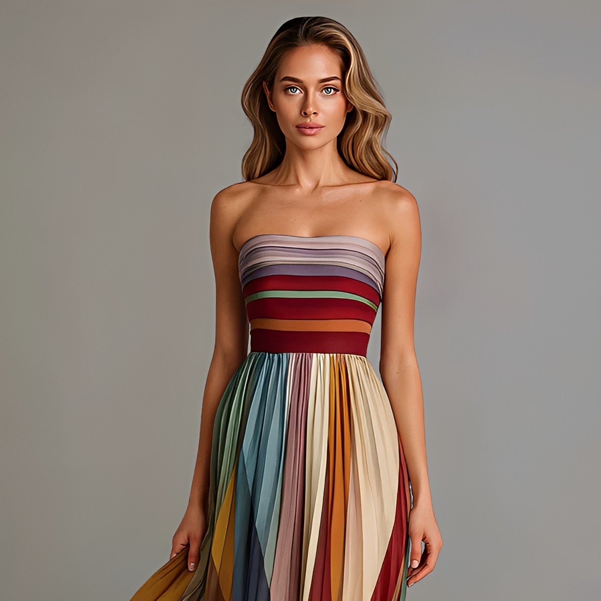Gracelyn - Stilvolles Tube Top Maxi Kleid