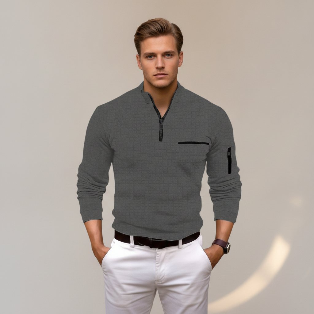 Andrey - Schickes Half-Zip-Shirt
