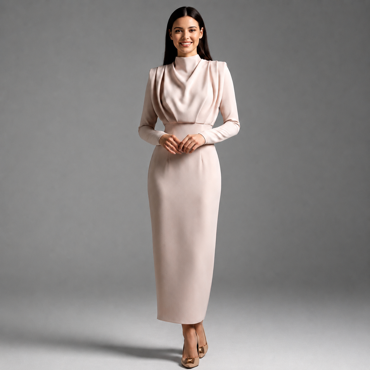 Darby - Elegantes Langarmkleid