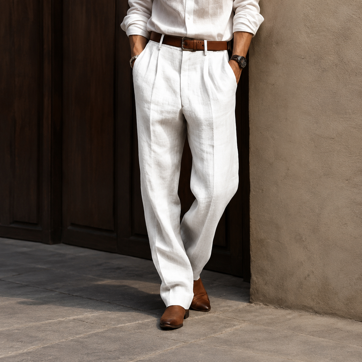 Jethro - Klassische Hose mit geradem Bein