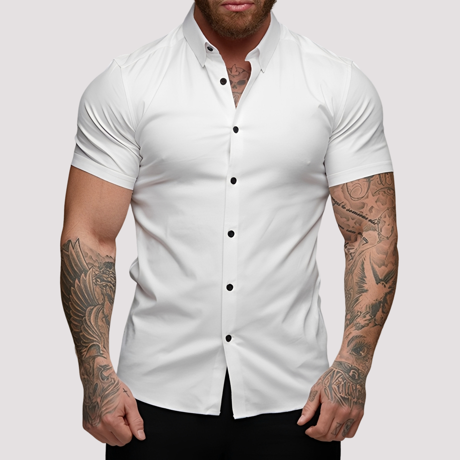 Oscar - Kurzärmeliges Slim-Fit-Hemd für Herren